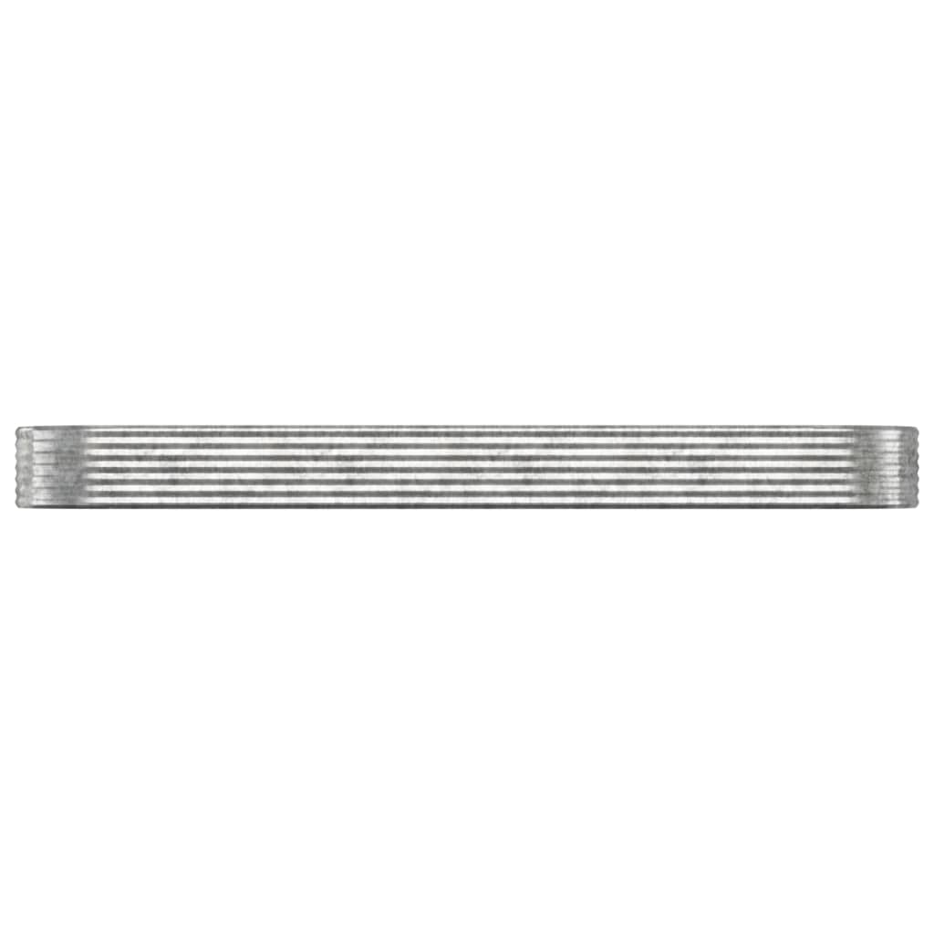 VIDAXL -Planungsbox 396x100x36 cm Pulver -Stahl Silber gefärbt