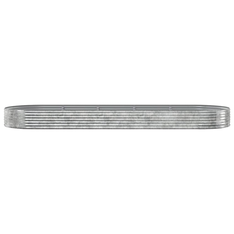 VIDAXL -Planungsbox 450x140x36 cm Pulver -Stahl Silber gefärbt