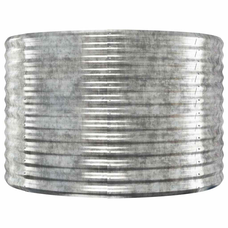 VIDAXL -Planungsbox 100x100x68 cm Pulver -bezogenes Stahl Silber gefärbt