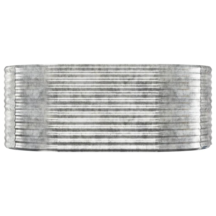 VIDAXL -Planungsbox 175x100x68 cm Pulver -bezogenes Stahl Silber gefärbt