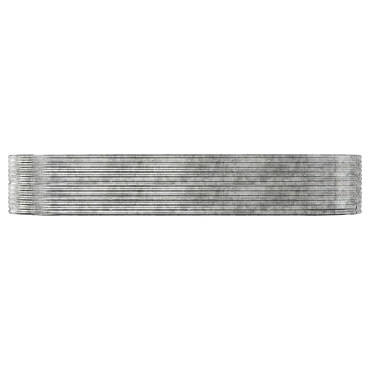 VIDAXL -Planungsbox 367x140x68 cm Pulver -Stahl Silber gefärbt