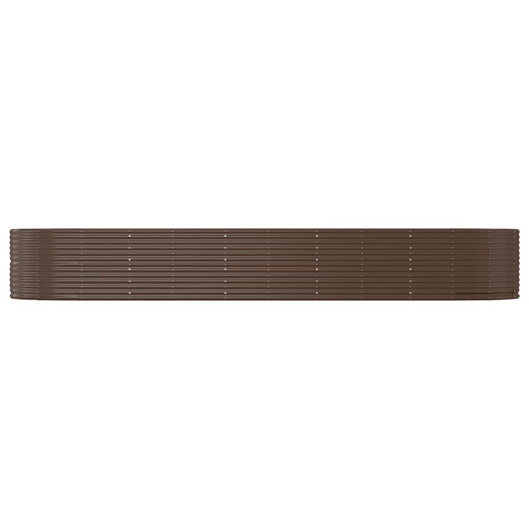 VIDAXL -Planungsbox 447x140x68 cm Pulver -bezogener Stahlbraun