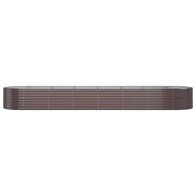 VIDAXL -Planungsbox 584x140x68 cm Pulver -beschichteter Stahlbraun