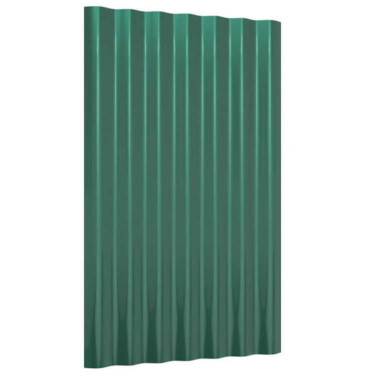 Vidaxx Dachpaneele 12 Stück 60x36 cm verzinkter Stahl grün