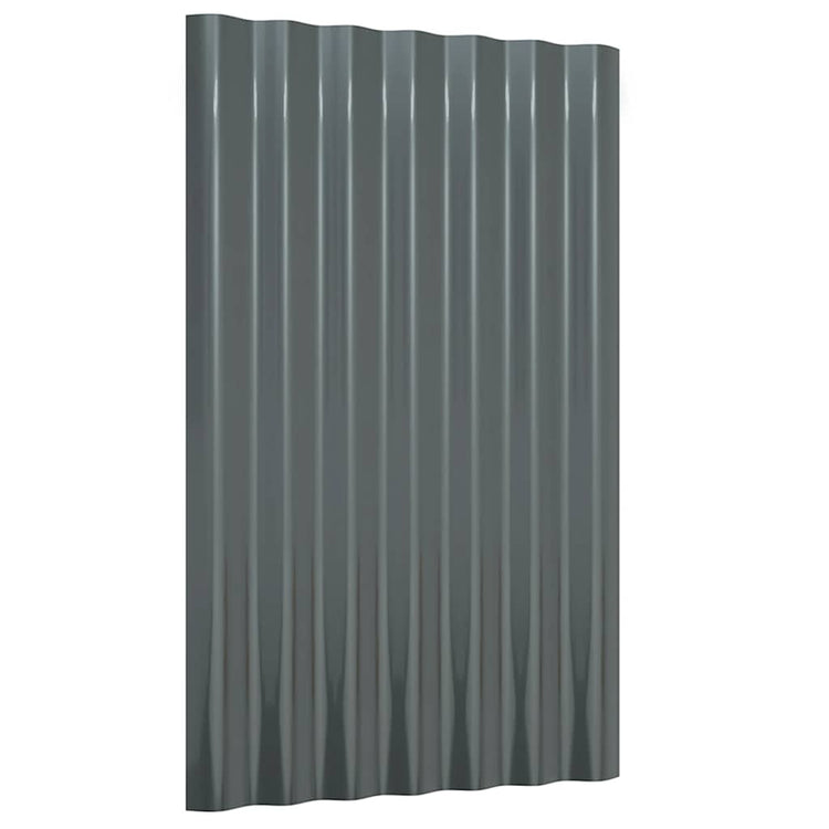 VIDAXL -Dachpaneele 36 ST 60x36 cm Pulver -bewegtes Stahl Anthrazit -gelöscht