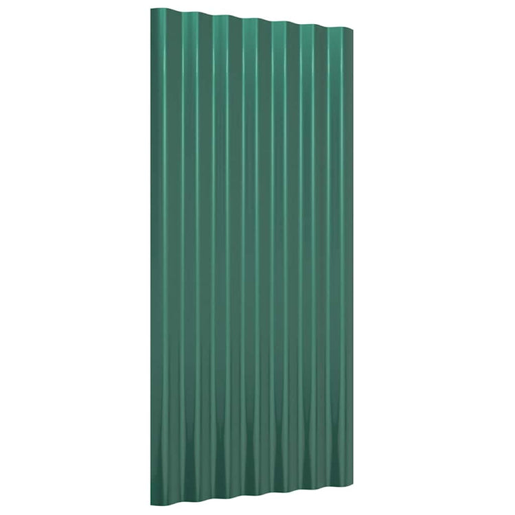 VIDAXL -Dachpaneele 36 ST 80x36 cm Pulver -Stahlgrün