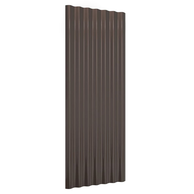 VIDAXL -Dachplatten 12 ST 100x36 cm Pulver -Stahlbraun