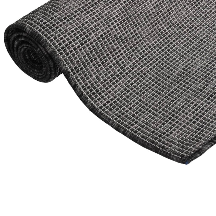Vidaxl Außen Teppich flach -200x280 cm Grau
