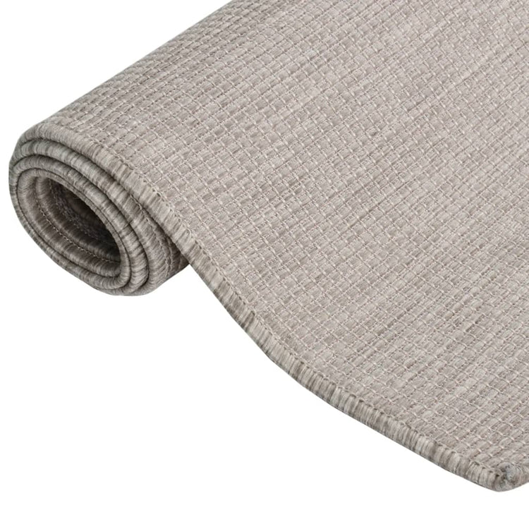 Vidaxl außerhalb des Teppichs flach gewebt 160 x 230 cm Taupe