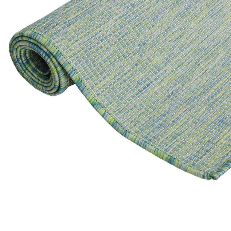 Vidaxl außerhalb des Teppichs flach gewebt 160x230 cm Türkis