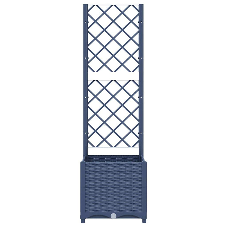 VIDAXL -Planungsbox mit Slatarbeit 40x40x136 cm Polypropen dunkelgrau