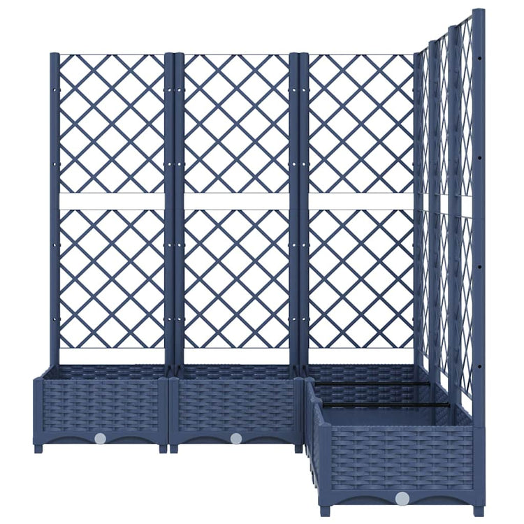 VIDAXL -Planungsbox mit Lettlamarbeit 120x120x121.5 cm Polypropen dunkelgrau