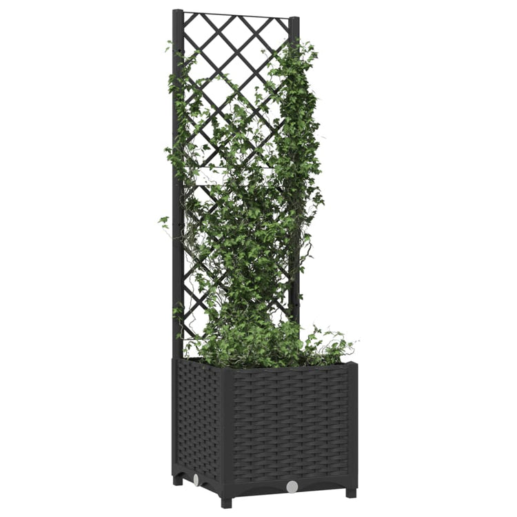 VIDAXL -Planungsbox mit Slatarbeit 40x40x136 cm Polypropen schwarz
