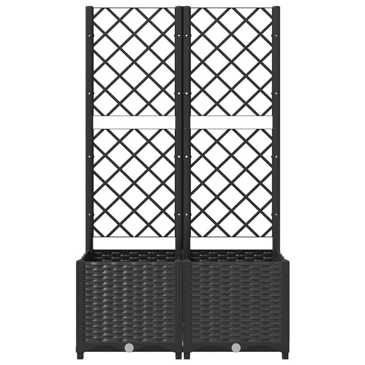 VIDAXL -Pflanzer mit SLAT 80x40x136 cm Polypropen Schwarz
