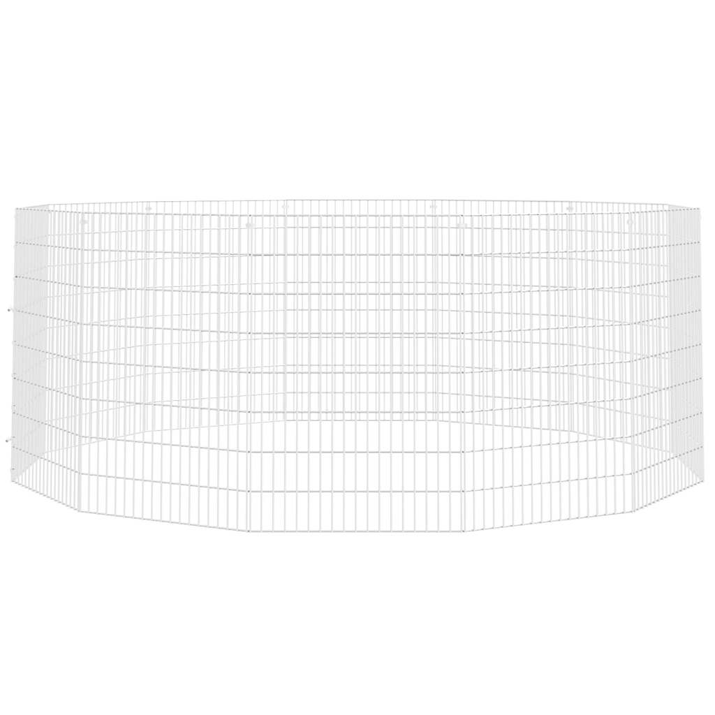 VIDAXL -Tierset 12 Panels 54x80 cm verzinktes Eisen