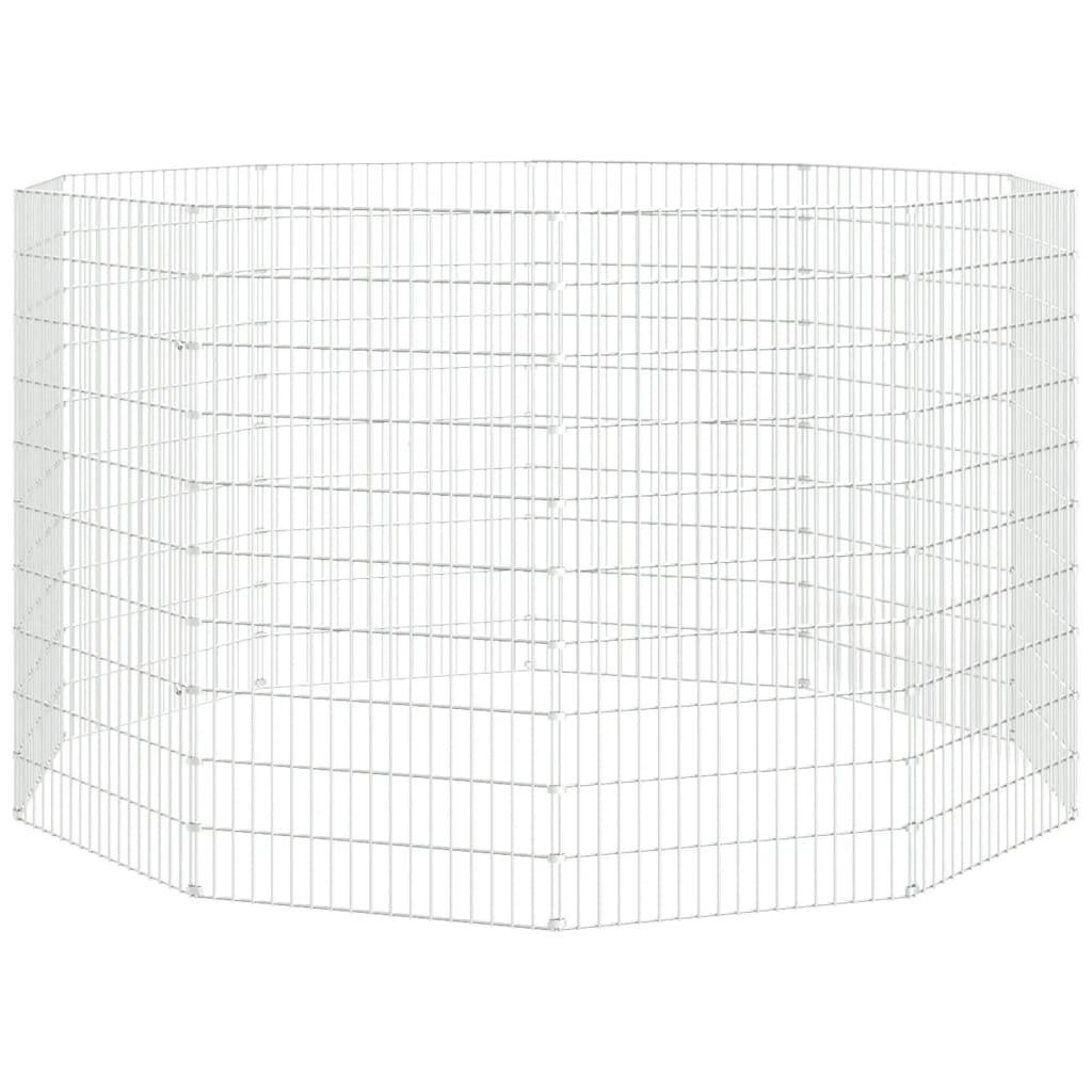 Vidaxl Tiergehäuse 10 Paneele 54x100 cm verzinktes Eisen