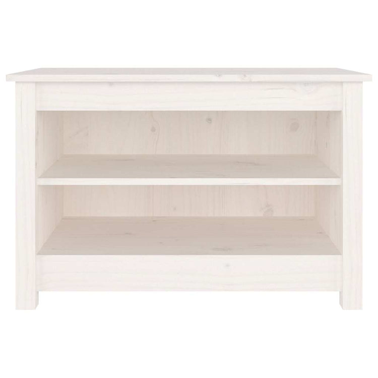 Vidaxl Schuhe Bank 70x38x45.5 cm Festkiefer weiß