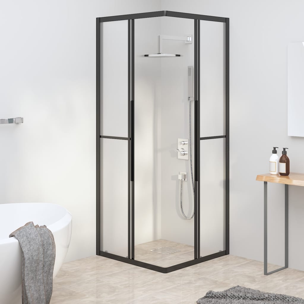 Vidaxl Duschkabine 80x80x180 cm mattes ESG Schwarz