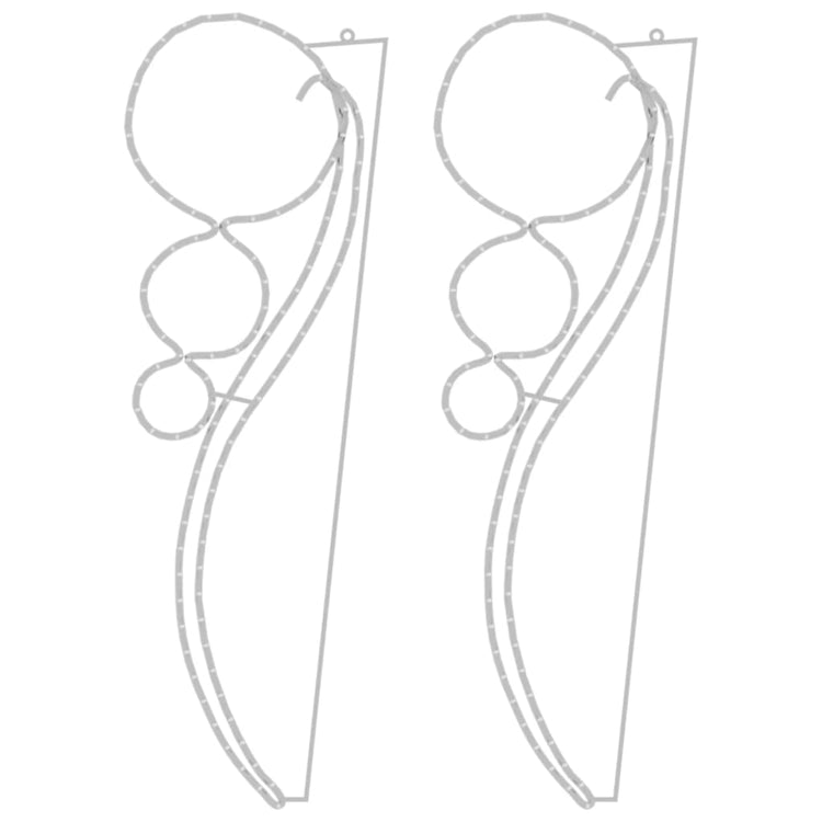 Vidaxl Leichte Kabel 2 ST Ball -verdrängte warme Weiß 115,5 x 35 x 4,5 cm