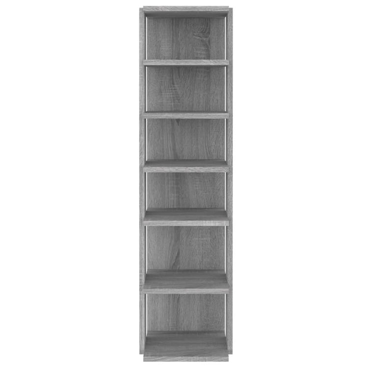 VIDAXL -Schuhregal 27.5x27x102 cm verarbeitetes Holzgrau Sonoma