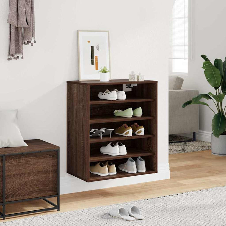 Vidaxl Schuhschrank 60x35x70 cm Schnitt Holzbraune Eiche Farbe