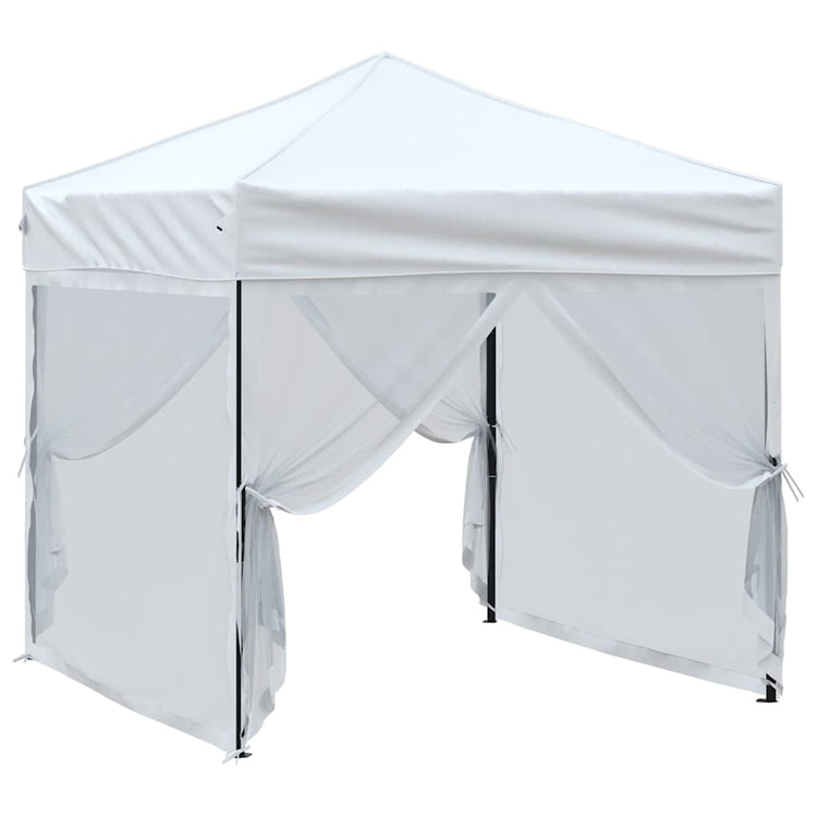 Vidaxl Partytent faltbar mit Seitenwänden 2x2 m weiß