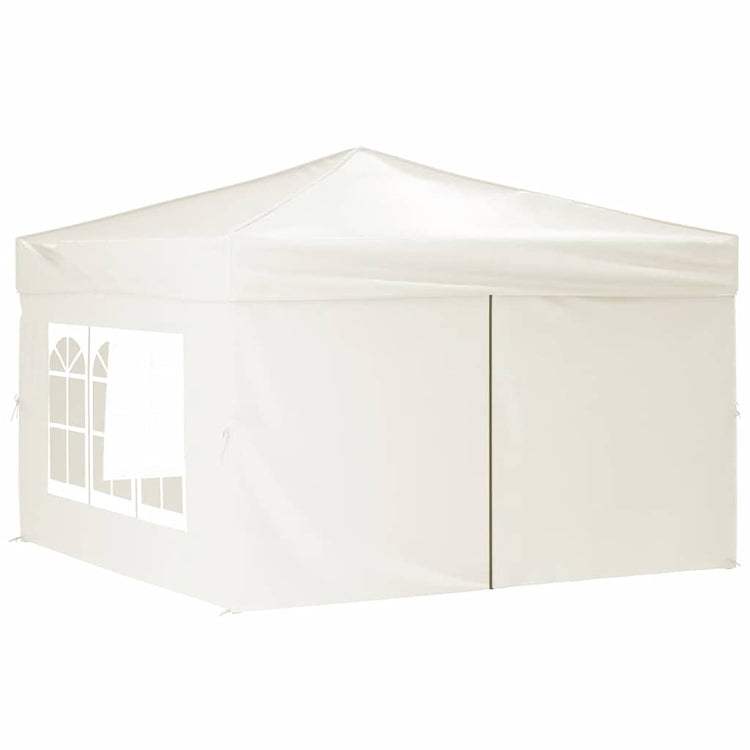 Vidaxl Partytent faltbar mit Seitenwänden 3x3 M cremefarben -gepflegt