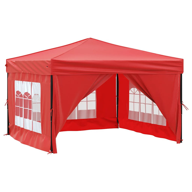 Vidaxl Partytent faltbar mit Seitenwänden 3x3 m rot