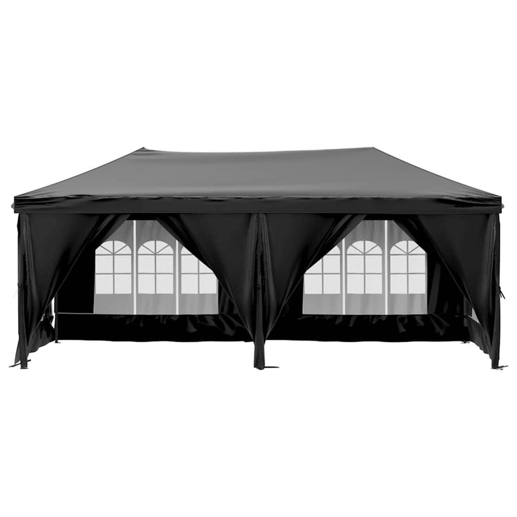 Vidaxl Partytent faltbar mit Seitenwänden 3x6 m schwarz