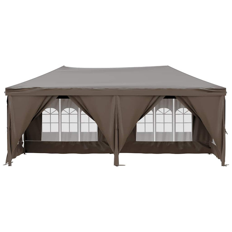 Vidaxl Partytent faltbar mit Seitenwänden 3x6 m Taupe