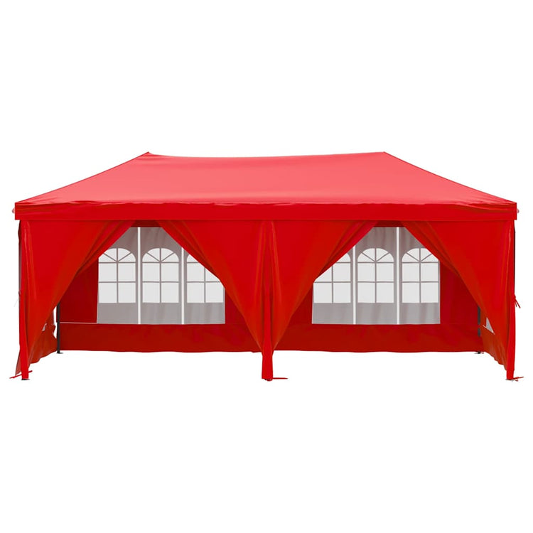 Vidaxl Partytent faltbar mit Seitenwänden 3x6 m rot