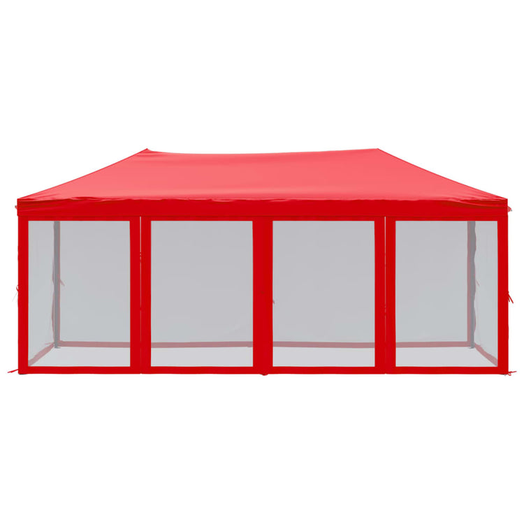 Vidaxl Partytent faltbar mit Seitenwänden 3x6 m rot