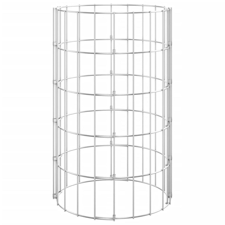 Vidaxl Gabionenpfosten rund ø30x50 cm aus verzinktem Stahl