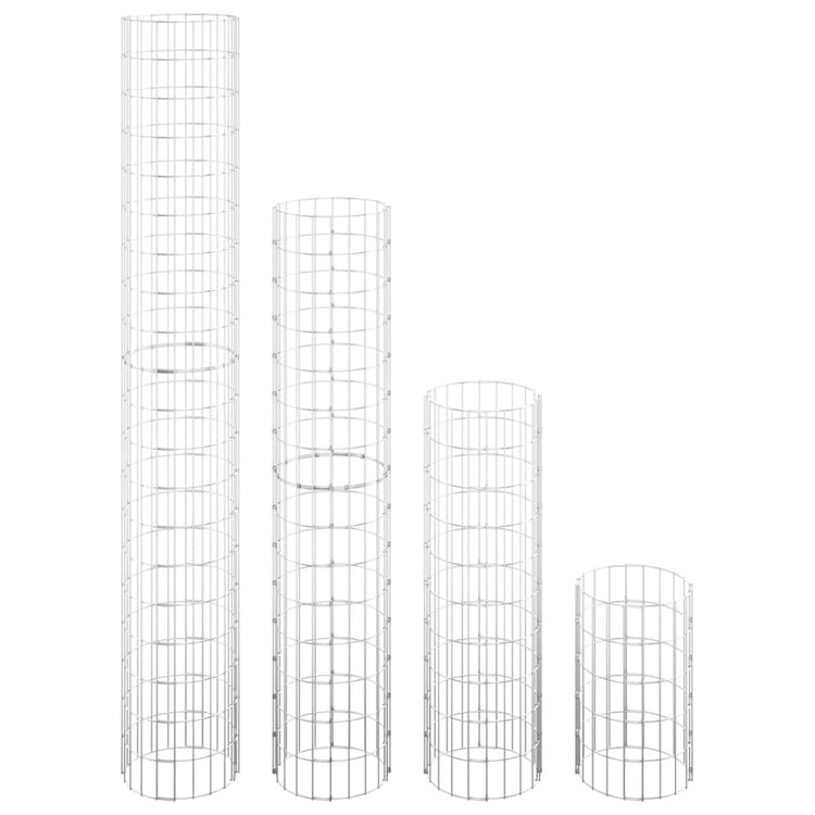 VIDAXL GABION PLANTERS 4 ST Runde erhöht Ø30x50 100 150 200 cm
