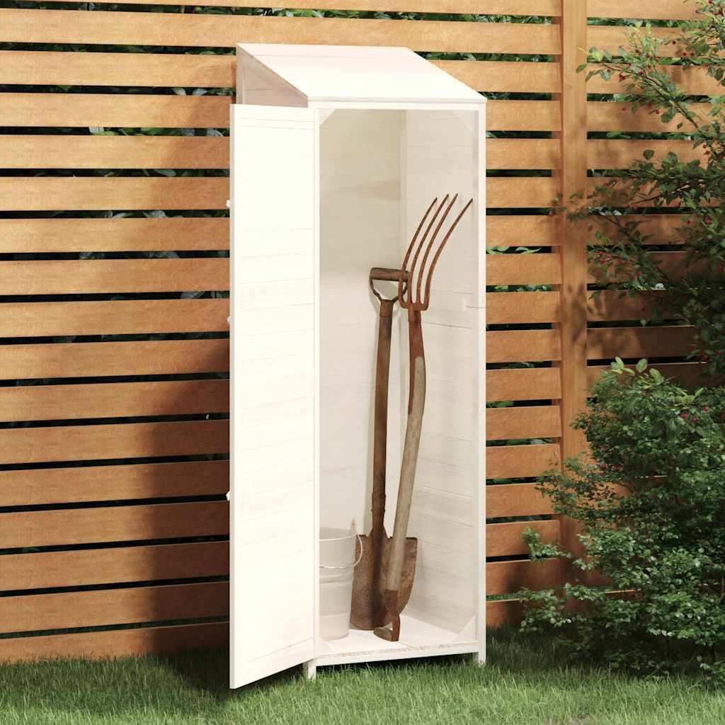 Vidaxl Garden Shed 55x52x174,5 cm Festkiefer weiß