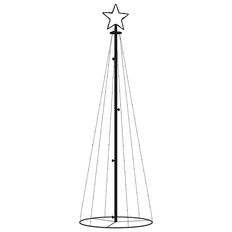 Vidaxl KegelKERSTBOOM 108 LEDs 70x180 cm kaltes Weiß