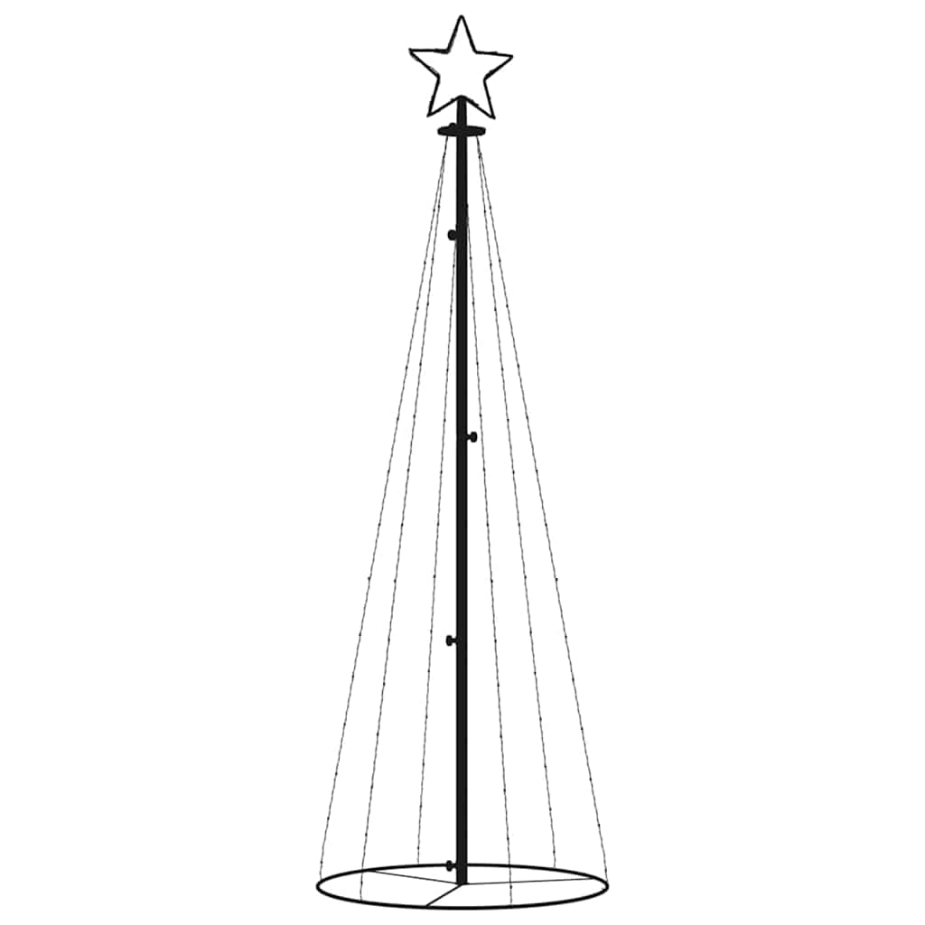 VIDAXL KegelKERSTBOOM 108 LEDs 70x180 cm Multi -Colored