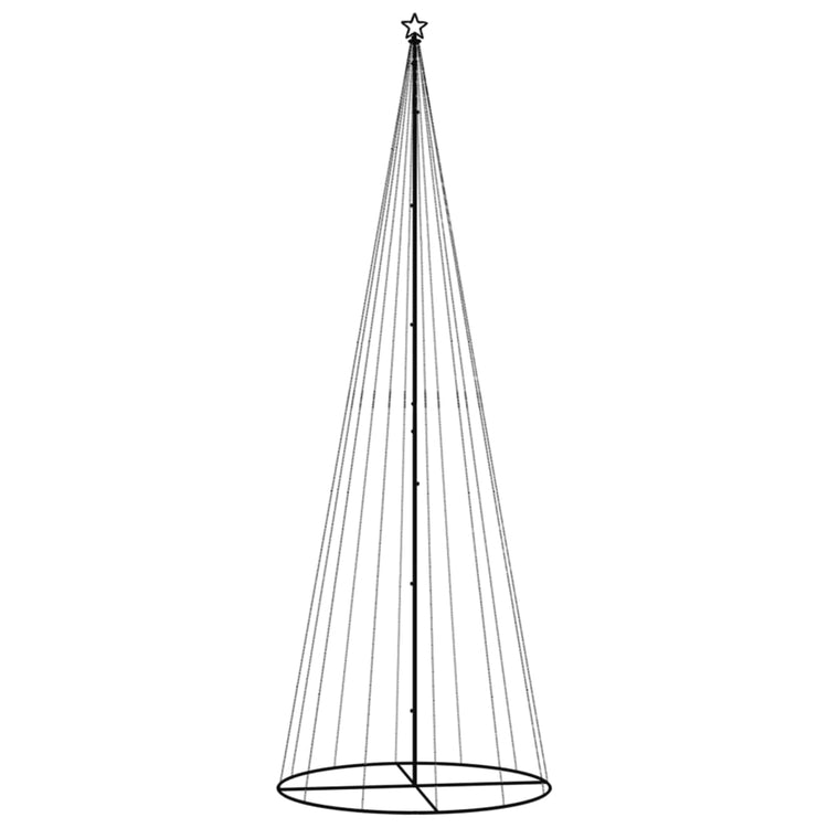 Vidaxl KegelKERSTBOOM 732 LEDs warmes Weiß 160 x 500 cm