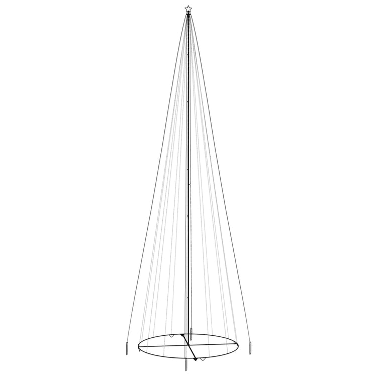 Vidaxl KegelKERSTBOOM 1134 LEDs warmes Weiß 230x800 cm