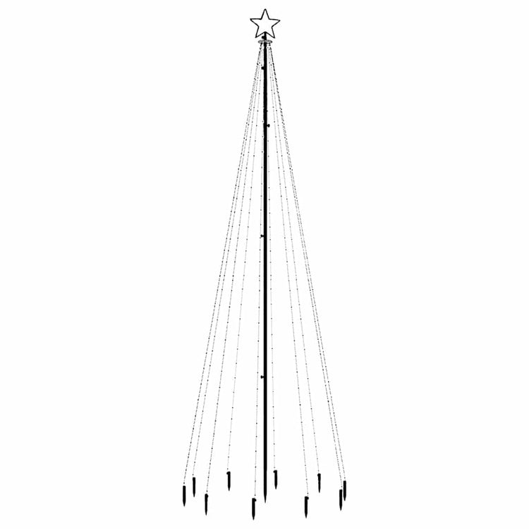 VIDAXL -Weihnachtsbaum mit Bodenstift 310 LEDs mehrfarbig 300 cm