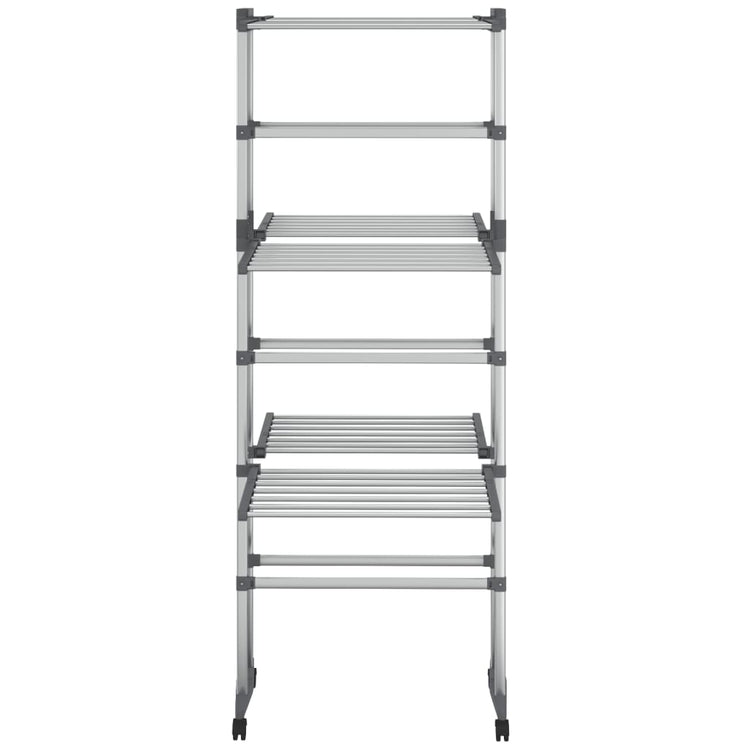 VIDAXL DRAOGK 3-LAYER mit Rädern 60x70x129 cm Silberfarbe