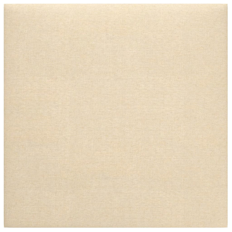 VIDAXL -Wandplatten 12 ST 1,08 m² 30 x 30 cm Stoffcreme -gelöscht