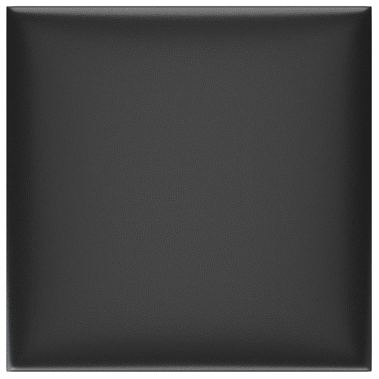 Vidaxl Wandpaneele 12 ST 1,08 m² 30 x 30 cm künstliches Lederschwarz