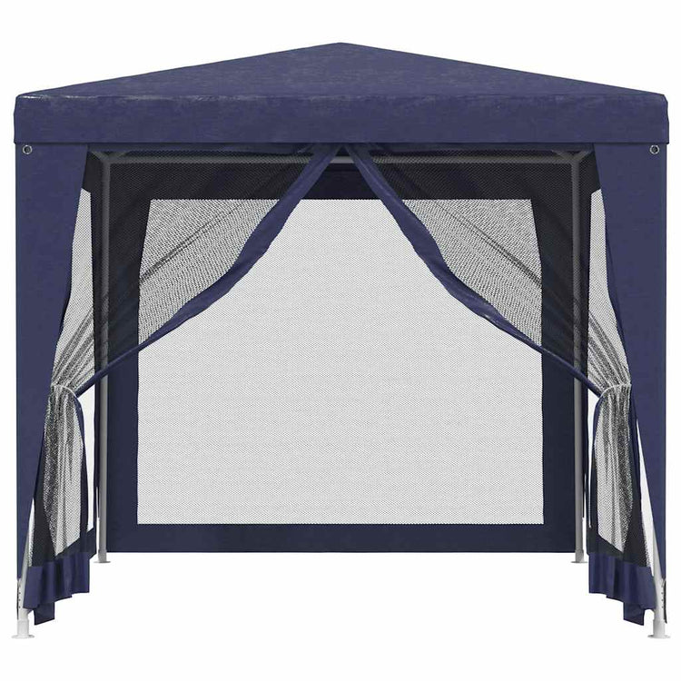 VIDAXL -Partyzelt mit 4 -Mesh -Seitenwänden 2,5 x 2,5 M HDPE Blau