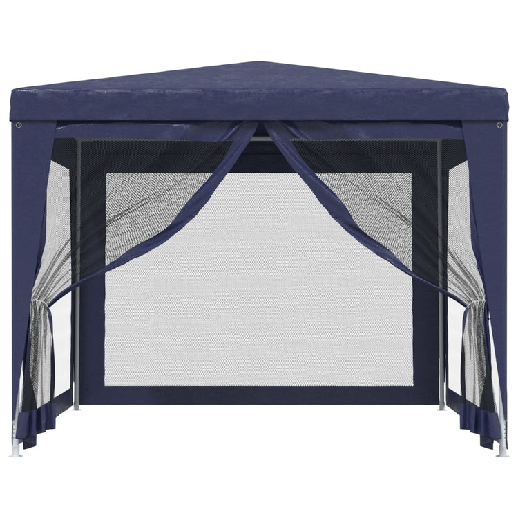 VIDAXL -Partyzelt mit 4 -Mesh -Seitenwänden 3x3 M HDPE Blau