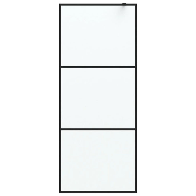 Vidaxl begehete Duschwand 80x195 cm MAT ESG Glass Schwarz