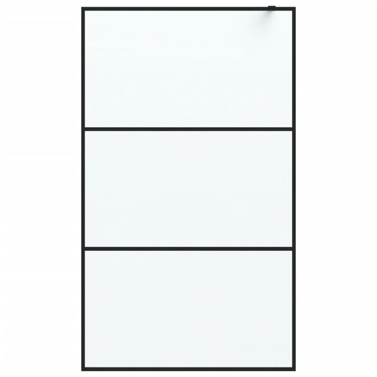 Vidaxl begehete Duschwand 115x195 cm MAT ESG Glas schwarz