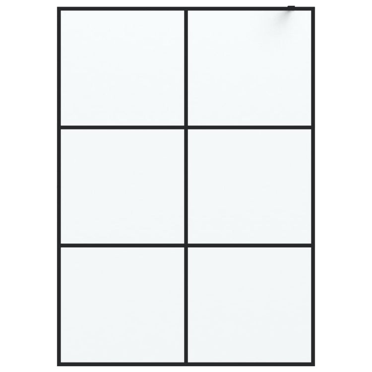 Vidaxl begehete Duschwand 140x195 cm MAT ESG Glass Schwarz