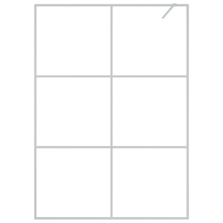 Vidaxl begehete Duschwand 140x195 cm transparentes ESG-Glas Silber gefärbt