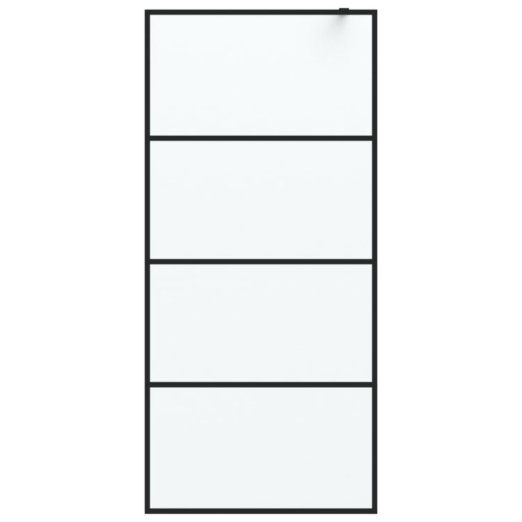 Vidaxl Walk-in Duschwand 90x195 cm MAT ESG Glass Schwarz